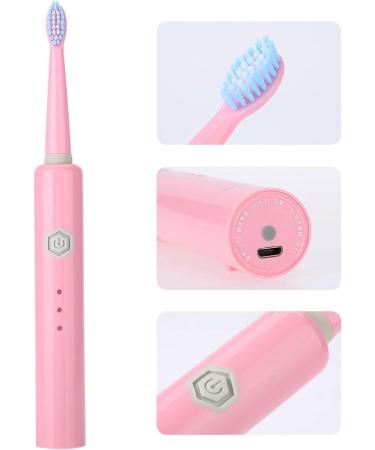 Buy Pink Waterproof Sonic Toothbrush - 3 Color Electric Vibration Soft Hair Smart Timer for Adults - Ultimate Whitening & Household Care - Buy Online on GoSupps.com