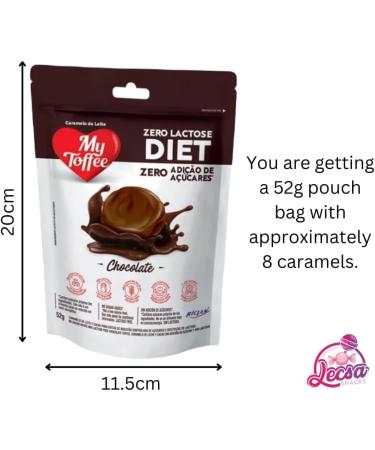 My Toffee Caramel - Zero Sugar Lactose-Free Toffee Candy Bundle - Milk Chewy Caramels (52g) - Chocolate Chewy Caramels (52g) - Imported by Lecsa Specialty Snacks (2 pack) Milk Caramel and Chocolate 52 - Buy Online on GoSupps.com