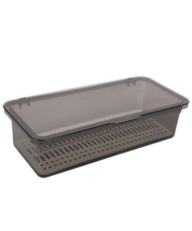 Professional Portable Nail Art Tool Dust Brush Organizer Box with Hinged Cover Design Wide Range of Use Easy to Drain for Home Nail Salon - PC Material