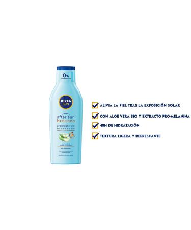 Nivea Sun After Sun Lotion | Prolonga Tu Bronceado y Hidrata | Extracto Natural Promelanina - 200 ml - Buy Online on GoSupps.com