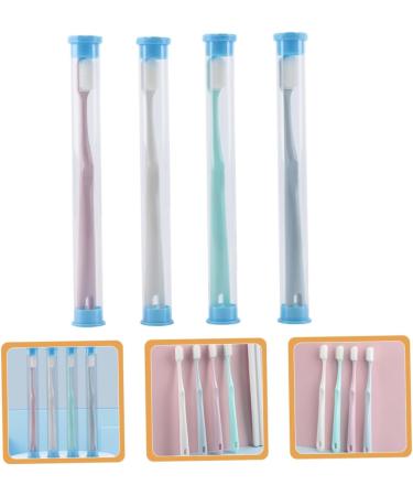 Tovinanna 4-Piece Charcoal Toothbrush Set for Adults - Comfortable Individually Wrapped Hotel-Quality Toothbrushes for Exceptional Oral Care - Buy Online on GoSupps.com