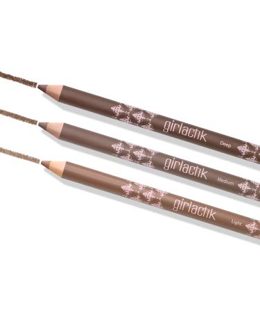 Girlactik Soft Powder Eyebrow Pencil - Deep Brow | International Shipping Available - 1.19g - Buy Online on GoSupps.com