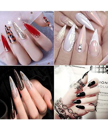 MWoot 600 Long Stiletto Nail Tips - Sharp End Fake Fingernails for DIY Nail Studios | 10 Sizes (Clear) - International Shipping Available - Buy Online on GoSupps.com