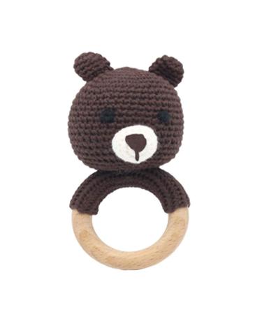 NCBVIXSW Crochet Wooden Ring Baby Teether Rattle - Eco-friendly Chewing & Teething Nursing Supplies - Buy Online on GoSupps.com