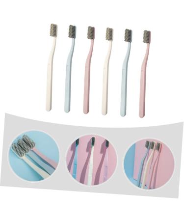 Plafope 6-Pack Manual Toothbrushes for Adults - Stiff Brush for Superior Tooth Cleaning & Oral Hygiene - Buy Online on GoSupps.com