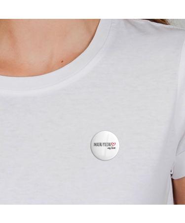 Huuraa Button Machu Picchu Love Pin - 25mm | Perfect Gift for Peru Fans | International Shipping Available - Buy Online on GoSupps.com