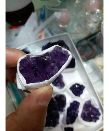 14 Uruguay Natural Amethyst Quartz Original Raw Stones and Minerals Natural Luster - Buy Online on GoSupps.com