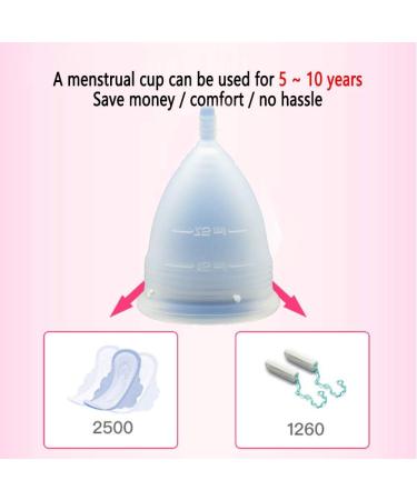 Super Soft Menstrual Cup - Reusable Medical Silicone | Sensitive Women's Hygiene Product (L Transparent) - Buy Online on GoSupps.com