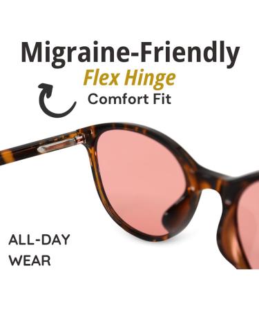 Family Tree Remedies FL-41 Migraine Glasses for Light Sensitivity/Photophobia Indoor/Outdoor Transitional Lens Tortoise Frame with Soft Case - Buy Online on GoSupps.com