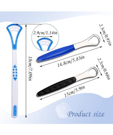XIN HUA Tongue Brush (4+4pack) for Adults and Kids - Stainless Steel and Plastic Tongue Scraper Cleaner for Bad Breath - Buy Online on GoSupps.com