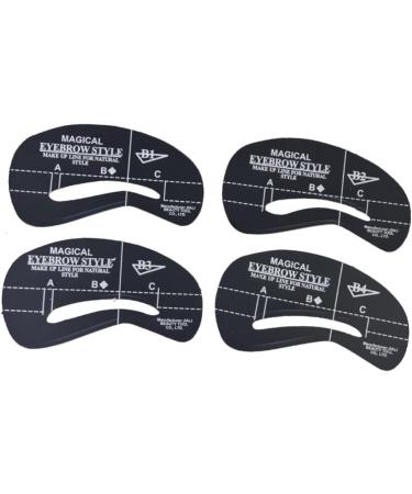 Ipetboom 24pcs 6 Sets Tools Eyebrow Molds Diy Eyebrow Kit Eyebrow Stencils Template Card Unibrow medium White - Buy Online on GoSupps.com