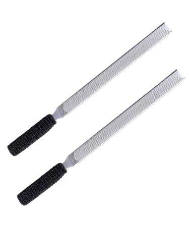 IDOU 2 Pieces Stainless Steel Nail File 4 Sides Toe Nail Files for Thick Nails Dog Nail File for Men Seniors & Dogs