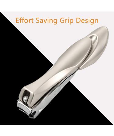Stainless Steel Nail Cutter with Catcher Function Fingernail&Toenail Clippers for Men and Women Kids and Seniors (Gold) - Buy Online on GoSupps.com
