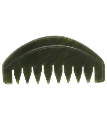 FRCOLOR 3 STK portable jade comb jade massage comb natural jade comb jade head massager head scraper facial massage device tool scratch massager guasha-comb wide tooth jade comb