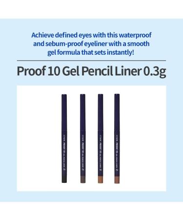 ETUDE Proof 10 Gel Pencil Liner 0.3g (#1 Black) | Long-lasting Creamy Gel Eyeliner for Precise Eye Makeup - 21AD - Buy Online on GoSupps.com