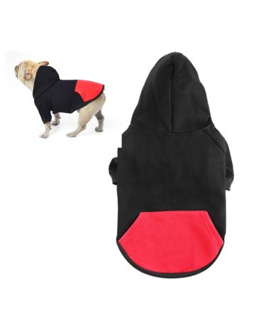 meioro zipper hooded pets dog cat clothing cute pet clothes warm hooded French bulldog pug (black 3xl) 3xl black black - Buy Online on GoSupps.com