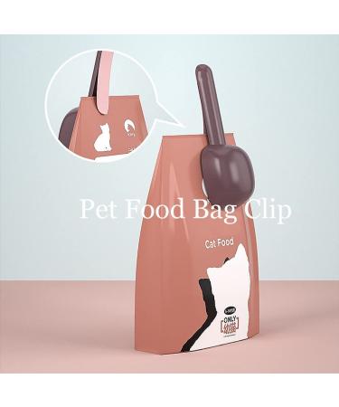 Lanyihome 2 in 1 Small Silicone Pet Food Spoon and Plastic Scoop for Dogs, Cats, Birds - White/Pink - Buy Online on GoSupps.com
