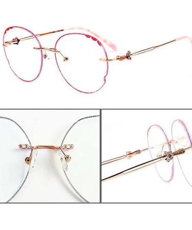 Efarma Rimless 2-Hole Glasses with Rhinestone Metal Arms - Pink Replacement Parts for Glasses - International Shipping Available - Buy Online on GoSupps.com