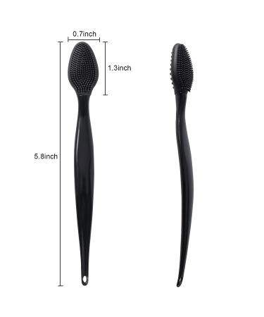 16 Pcs Black Silicone Lip Exfoliator Brushes - Double-Sided Lip Scrub Tool for Skincare | Raploy Soft Silicone Exfoliator for Smoother Lips - Buy Online on GoSupps.com