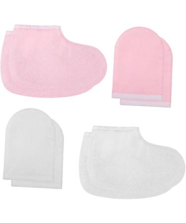minkissy Cloth Gloves Booties 12 Pairs Paraffin Wax Bath Mitts Bath Treatment Mitt Glove Paraffin Wax Mitts and Booties Wax Bath Mittens Simple Beauty Foot Cover Gloves Hand - Buy Online on GoSupps.com