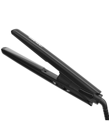 SHRATE Mini Flat Iron 0.7 Inch Ceramic Mini Hair Straightener - Small Flat Irons for Short Hair  Curls Bangs  Travel Flat Iron(Black)