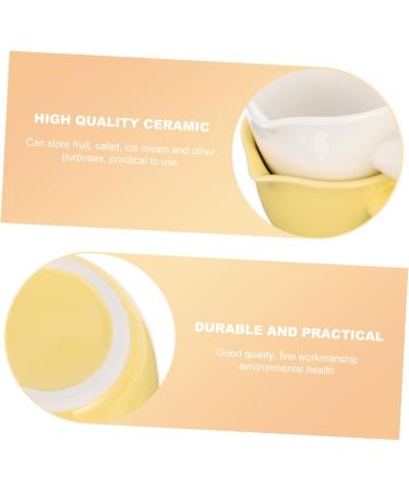 Zerodeko 2pcs Long Handle Bowl Coffee Syrup Ceramic Vinegar Bowl Gravy Seasoning Bowl Ceramics Baking Bowl - Buy Online on GoSupps.com