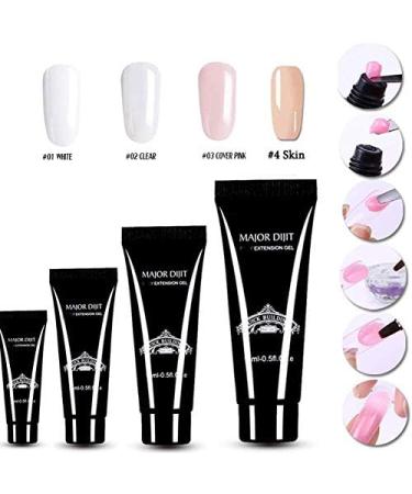 Anself Gel Nail Extension Kit - 4x15ml Nail Extension Gel + 48 Quick Building Mold Tips - Professional Nail Builder Set for Quick Dry Nail Art - Buy Online on GoSupps.com