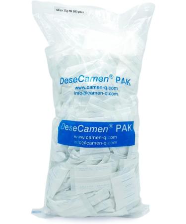 Desecamen Silica Gel Desiccant Pack - Non-Toxic Moisture Absorber for Food (200 Packs 15g) - International Shipping Available - Buy Online on GoSupps.com