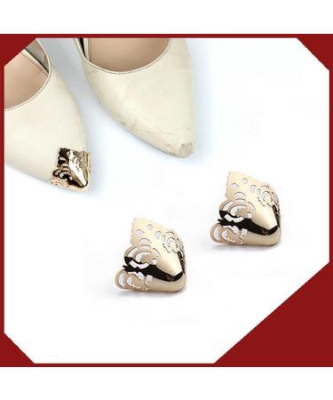 Durable Metal Shoe Pointed Protectors - High Heel Pump Toe Caps | Gold Style 3 | Repair & Decoration - Buy Online on GoSupps.com