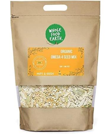 Wholefood Earth Organic Jumbo Oats 3 kg | Vegan | GMO Free & Organic Omega Seed Mix 1 kg | A Blend of 4 Seed Mix | Raw | GMO Free | Vegan | High Fibre | High Protein | Certified Organic + Omega Seed Mix - Buy Online on GoSupps.com