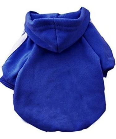 Ducomi Hood Dogs Sweatshirt - 100% Cotton Dog Sweater for All Breeds & Sizes - Warm Monochrome Coat from XS to 9XL (Blue XS) - Buy Online on GoSupps.com