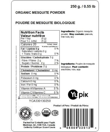 Yupik Organic Mesquite Powder Non-GMO Vegan Gluten-Free 250g - Buy Online on GoSupps.com