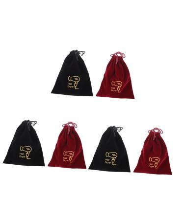 BIUDECO 6 Pcs Storage Bag Make up Holder Hotel Hair Dryer Bag Drawstring Storage Pouch Blower Bags Fabric