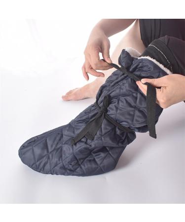 Buy BXT Warm Cast Toe Sock Cover - Thick Fleece Lining for Fractured Foot Leg & Ankle Protection - Black/Grey Foot Cast Cover | International Shipping Available - Buy Online on GoSupps.com