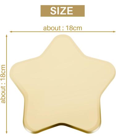 korvre 30Pcs Star Shaped Paper Plates Gold Disposable Plate Pentagram Dinnerware Plate for Tableware Supplies Gold - Buy Online on GoSupps.com