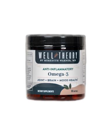 WELL THEORY Super Omega-3 Softgels: Anti-Inflammatory + Brain & Mood Health + Pain Reliever