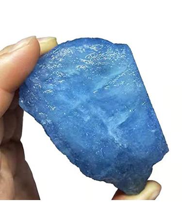 1pc 80g-120g Natural Raw Quartz Crystal Aquamarine Rough Stone for Sale Room Decoration Stone Mineral Specimen
