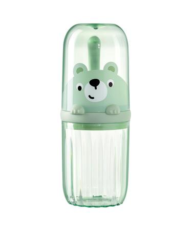 Sakeiou portable travel toothbrush g for cup creative cartoon brush mug for couples family household hotel bathroom accessories green