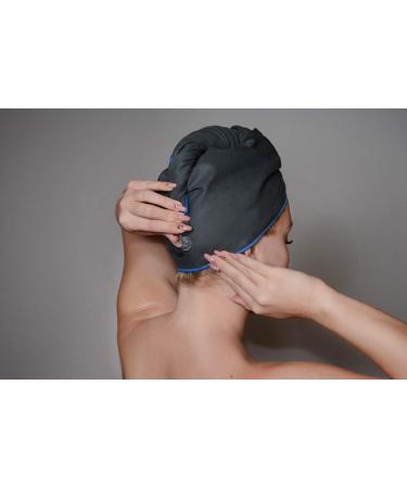 Fit Flip Hair Turban Microfiber - Quick-Drying & Absorbent Hair Towel (Black) - 1 Piece - Buy Online on GoSupps.com