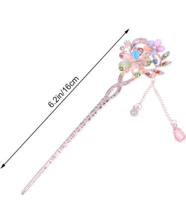 Chinese Hair Chopsticks Vintage Retro Hair Stick Flower Hair Decoration Ancient Hair Clip Birthday Valentines Day for Woman - Buy Online on GoSupps.com