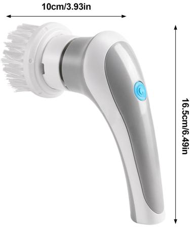 Electric spinn Scrubber Cordless spinn Cleaner Rechargeable Electric spinn Scrubber Replaceable Drill Brush Heads with 3 Brush Head Options Electric Power Scrubber for Kitchen Bathroom Car Tile Grey - Buy Online on GoSupps.com