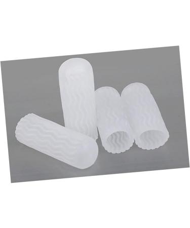 Silicone Toe Sleeves 5 Pairs - Pinky Toe & Thumb Protector Set | Transparent Gel Toe Covers for Sports & Protection - Buy Online on GoSupps.com