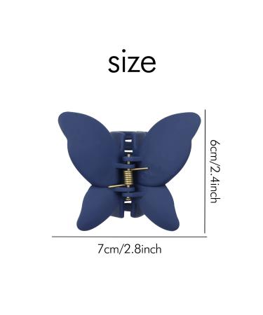 12 Pack Colorful Frosted Butterfly Hair Clips - Y2K Hair Accessories for Women, Girls, Kids - Buy Online on GoSupps.com