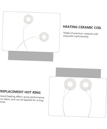 TEHAUX Hair Curler 2pcs Rings Hairstyling Hot Tool Part Plates Replacement Heating Thickness Ceramic Parts Hair 9.5X2.5CM White - Buy Online on GoSupps.com