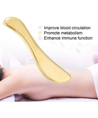 Verdant Touch Shabbrett Brass Gua Sha Tool - 180mm Massage Device for Body & Neck Pain Relief - Buy Online on GoSupps.com