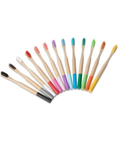 SOLUSTRE 4 Pack Bamboo Toothbrushes - Eco-Friendly Travel Toothbrushes for Sustainable Oral Care - Buy Online on GoSupps.com