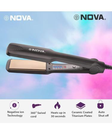Buy Nova NHS 860 Hair Straightener (Black) - Medium | International Shipping Available - Buy Online on GoSupps.com