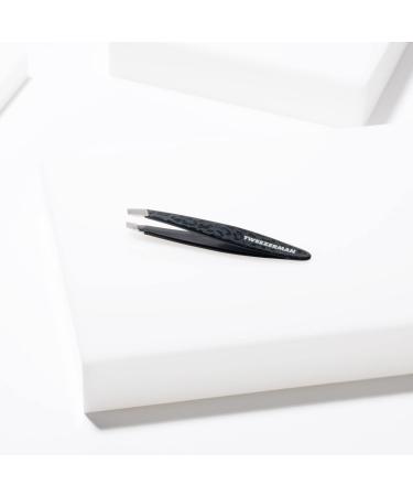 Tweezerman Black Leopard Mini Slant Tweezer - Precision Stainless Steel - Buy Online on GoSupps.com