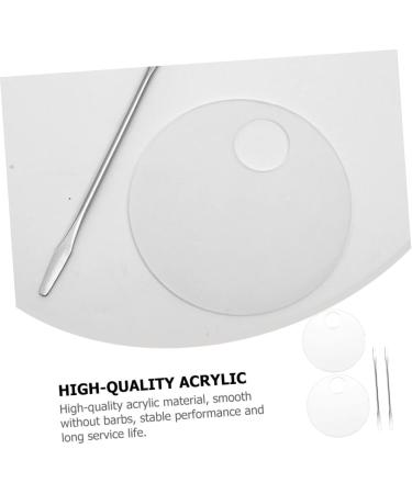 NOLITOY 2 Sets Watercolor Pigment Tray - Round Makeup & Serving Tray with Spatula for Cosmetic & Nail Art | Liquid Color Mixing for Acrylic Painting - Buy Online on GoSupps.com