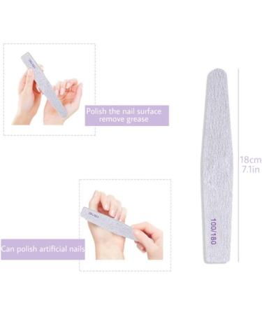 7 Pcs Nail File Set Nail Files Professional Nail Files 100/180 Grit Nail File and Buffer Set Acrylic Nail File Nail Polish Gel Remover Tools Kit with Cuticle Pusher and Cuticle Remover 7 Count (Pack of 1) - Buy Online on GoSupps.com